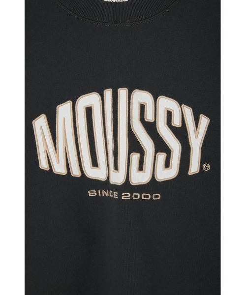 MOUSSY（マウジー）の「PATCHED OVAL MOUSSY LOGO プルオーバー（スウェット・レディース・ホワイト/ライトブラック/ライトベージュ/ライトブルー・FREE）」の14枚目の写真