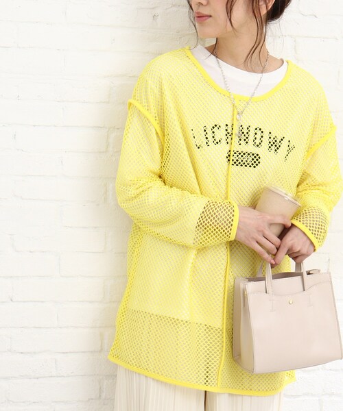 Cutie Blonde(キューティーブロンド)の「◆【S-L/2点セット】メッシュプルオーバーセット(その他トップス・レディース・オフホワイト/イエロー/ブラック・03/02/01)」の1枚目の写真