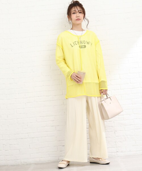 Cutie Blonde(キューティーブロンド)の「◆【S-L/2点セット】メッシュプルオーバーセット(その他トップス・レディース・オフホワイト/イエロー/ブラック・03/02/01)」の4枚目の写真