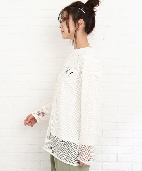 Cutie Blonde(キューティーブロンド)の「◆【S-L/2点セット】メッシュプルオーバーセット(その他トップス・レディース・オフホワイト/イエロー/ブラック・03/02/01)」の6枚目の写真