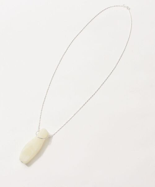 LAPUIS（ラピュイ）の「【LAPUIS/ラピュイ】◇【WEB限定】Stone Motif NL B（ネックレス・レディース・オフホワイト/マスタード/ラベンダー・FREE）」の5枚目の写真