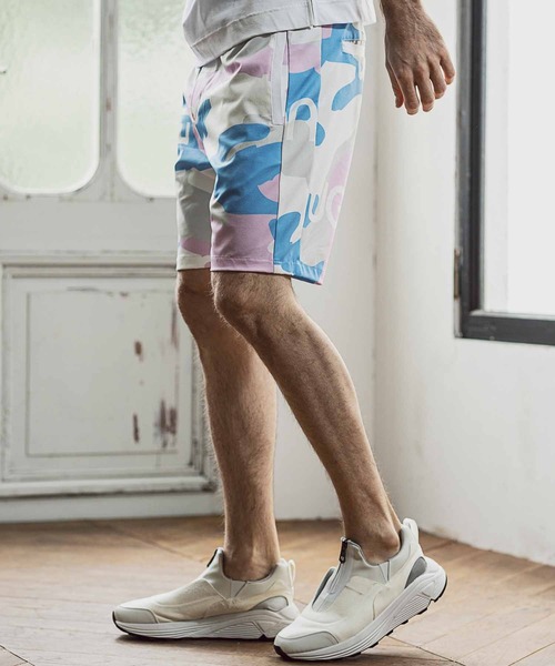 1PIU1UGUALE3  RELAX （ウノピゥウノウグァーレトレ リラックス）の「1PIU1UGUALE3 RELAX(ウノピゥウノウグァーレトレ)4wayストレッチカモ柄ハーフパンツ（その他パンツ・メンズ・グリーン/ピンク・S/M/L/XL/XXL）」の15枚目の写真