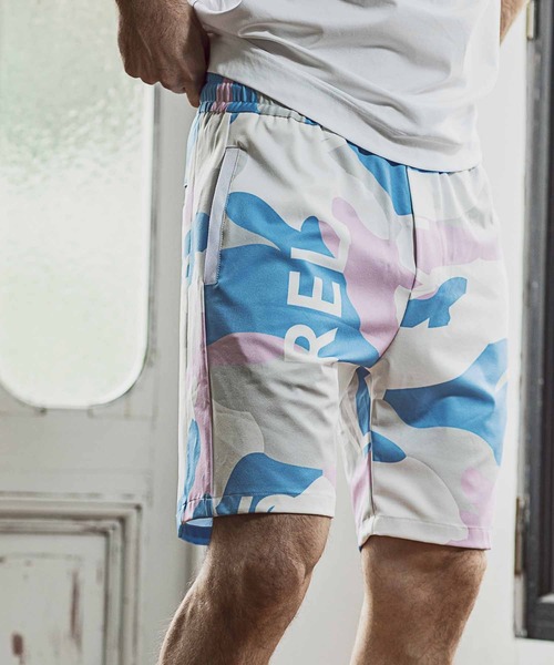 1PIU1UGUALE3  RELAX （ウノピゥウノウグァーレトレ リラックス）の「1PIU1UGUALE3 RELAX(ウノピゥウノウグァーレトレ)4wayストレッチカモ柄ハーフパンツ（その他パンツ・メンズ・グリーン/ピンク・S/M/L/XL/XXL）」の9枚目の写真