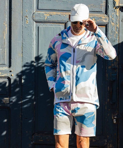 1PIU1UGUALE3  RELAX （ウノピゥウノウグァーレトレ リラックス）の「1PIU1UGUALE3 RELAX(ウノピゥウノウグァーレトレ)4wayストレッチカモ柄ハーフパンツ（その他パンツ・メンズ・グリーン/ピンク・S/M/L/XL/XXL）」の18枚目の写真