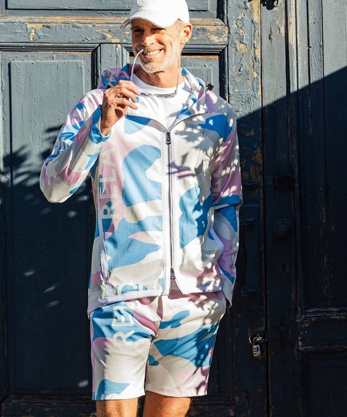 1PIU1UGUALE3  RELAX （ウノピゥウノウグァーレトレ リラックス）の「1PIU1UGUALE3 RELAX(ウノピゥウノウグァーレトレ)4wayストレッチカモ柄ハーフパンツ（その他パンツ・メンズ・グリーン/ピンク・S/M/L/XL/XXL）」の16枚目の写真