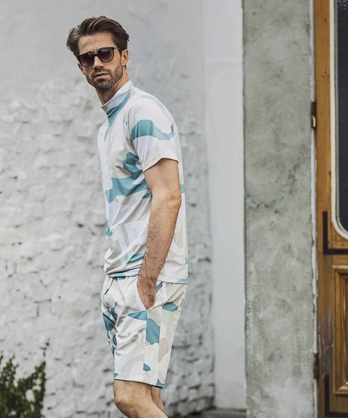 1PIU1UGUALE3  RELAX （ウノピゥウノウグァーレトレ リラックス）の「1PIU1UGUALE3 RELAX(ウノピゥウノウグァーレトレ)4wayストレッチカモ柄ハーフパンツ（その他パンツ・メンズ・グリーン/ピンク・S/M/L/XL/XXL）」の19枚目の写真