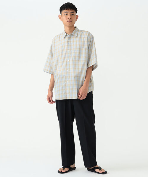BEAMS（ビームス）の「BEAMS / オンブレチェック イージーシャツ（シャツ/ブラウス・メンズ・ベージュ/グレー・SMALL/MEDIUM/LARGE/X-LARGE）」の9枚目の写真