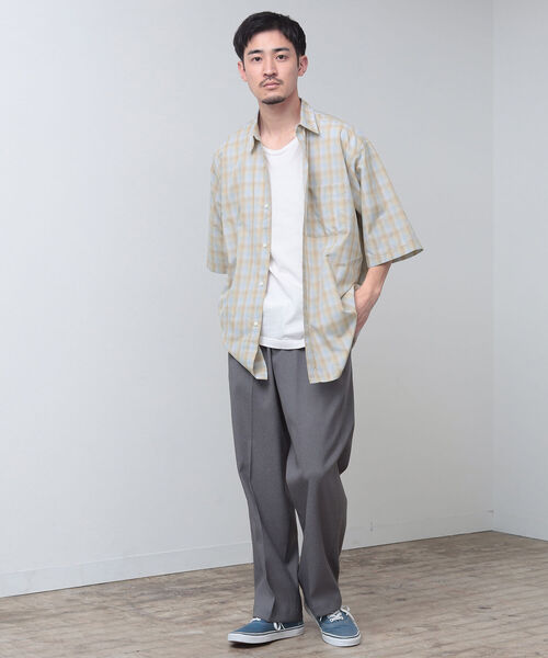 BEAMS（ビームス）の「BEAMS / オンブレチェック イージーシャツ（シャツ/ブラウス・メンズ・ベージュ/グレー・SMALL/MEDIUM/LARGE/X-LARGE）」の10枚目の写真