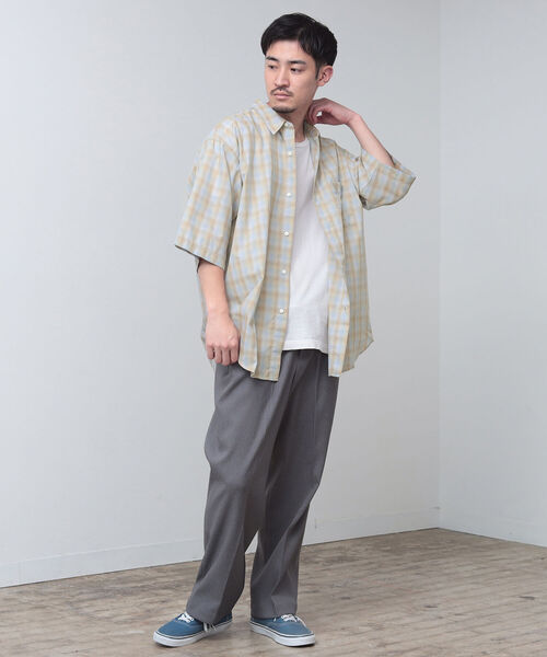 BEAMS（ビームス）の「BEAMS / オンブレチェック イージーシャツ（シャツ/ブラウス・メンズ・ベージュ/グレー・SMALL/MEDIUM/LARGE/X-LARGE）」の11枚目の写真