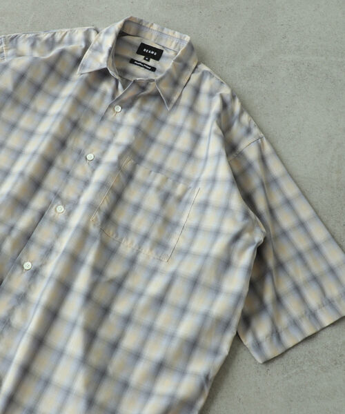 BEAMS（ビームス）の「BEAMS / オンブレチェック イージーシャツ（シャツ/ブラウス・メンズ・ベージュ/グレー・SMALL/MEDIUM/LARGE/X-LARGE）」の15枚目の写真