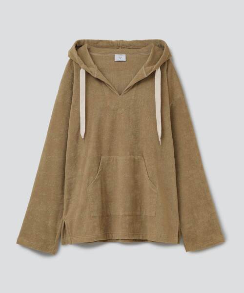 THING FABRICS（シングファブリックス）の「THING FABRICS別注パイルキメシカンパーカー（パーカー・レディース・ブラック/カーキ/レッド/ブラウン・FREE）」の4枚目の写真