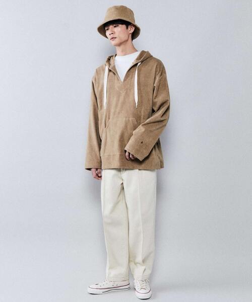 THING FABRICS（シングファブリックス）の「THING FABRICS別注パイルキメシカンパーカー（パーカー・レディース・ブラック/カーキ/レッド/ブラウン・FREE）」の9枚目の写真