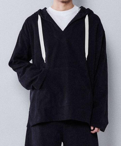 THING FABRICS（シングファブリックス）の「THING FABRICS別注パイルキメシカンパーカー（パーカー・レディース・ブラック/カーキ/レッド/ブラウン・FREE）」の15枚目の写真