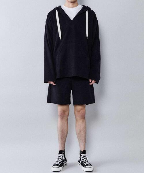 THING FABRICS（シングファブリックス）の「THING FABRICS別注パイルキメシカンパーカー（パーカー・レディース・ブラック/カーキ/レッド/ブラウン・FREE）」の16枚目の写真