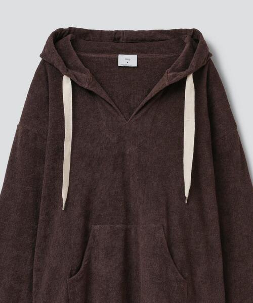 THING FABRICS（シングファブリックス）の「THING FABRICS別注パイルキメシカンパーカー（パーカー・レディース・ブラック/カーキ/レッド/ブラウン・FREE）」の20枚目の写真