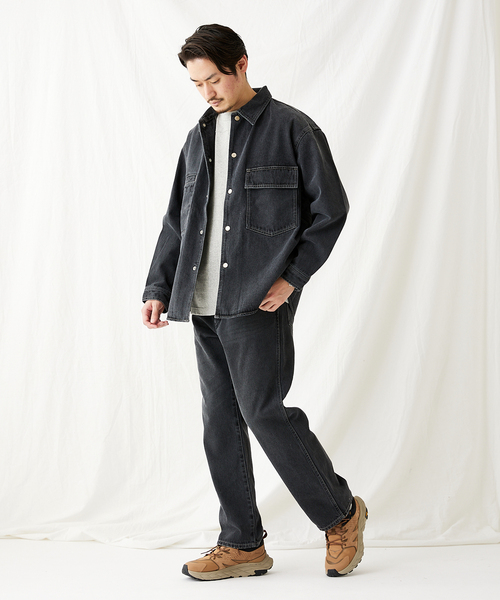 JOURNAL STANDARD(ジャーナルスタンダード)の「5ポケット ストレートデニムパンツ(デニムパンツ・メンズ・ライトブルー/クリアブラック・MEDIUM/LARGE)」の21枚目の写真