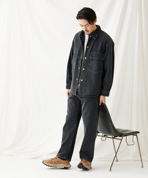JOURNAL STANDARD(ジャーナルスタンダード)の「5ポケット ストレートデニムパンツ(デニムパンツ・メンズ・ライトブルー/クリアブラック・MEDIUM/LARGE)」の18枚目の写真