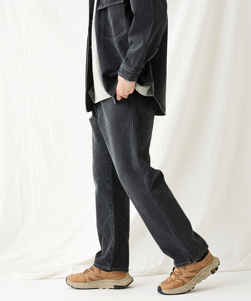 JOURNAL STANDARD(ジャーナルスタンダード)の「5ポケット ストレートデニムパンツ(デニムパンツ・メンズ・ライトブルー/クリアブラック・MEDIUM/LARGE)」の16枚目の写真