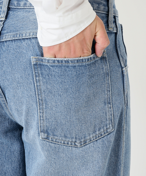 JOURNAL STANDARD(ジャーナルスタンダード)の「5ポケット ストレートデニムパンツ(デニムパンツ・メンズ・ライトブルー/クリアブラック・MEDIUM/LARGE)」の10枚目の写真
