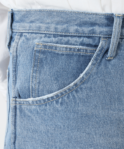 JOURNAL STANDARD(ジャーナルスタンダード)の「5ポケット ストレートデニムパンツ(デニムパンツ・メンズ・ライトブルー/クリアブラック・MEDIUM/LARGE)」の5枚目の写真