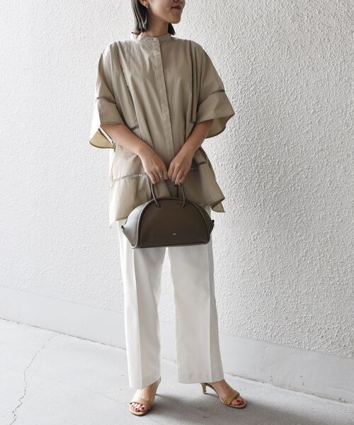 SHIPS(シップス)の「【SHIPS別注】BENCH MARKING SHIRT:〈洗濯機可能〉ハシゴレースシャツ(シャツ/ブラウス・レディース・ホワイト/ベージュ・ONE SIZE)」の8枚目の写真