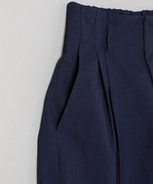 JEANASIS（ジーナシス）の「リネンライクハイウエストショートパンツ/279984（その他パンツ・レディース・ブラック/ネイビー/グリーン・FREE）」の4枚目の写真