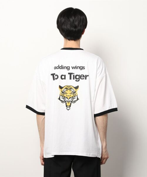 SITRY（シトリー）の「oversize tiger back print ringer T-shirt/オーバーサイズ タイガーバックプリント　リンガーTシャツ（Tシャツ/カットソー・メンズ・ブラック/レッド/グリーン/ブルー・M/L）」の6枚目の写真