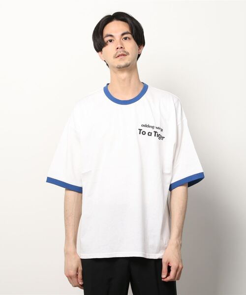 SITRY（シトリー）の「oversize tiger back print ringer T-shirt/オーバーサイズ タイガーバックプリント　リンガーTシャツ（Tシャツ/カットソー・メンズ・ブラック/レッド/グリーン/ブルー・M/L）」の11枚目の写真