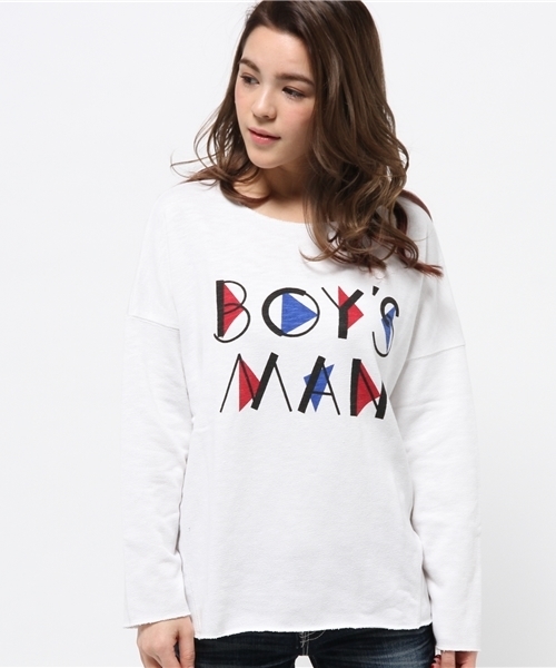 OUTLET(アウトレット)の「【WHO'S WHO gallery】BYS80sプリントクルー(Tシャツ/カットソー・レディース・グレー/ネイビー/ホワイト/グリーン・FREE)」の2枚目の写真