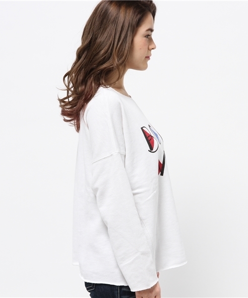OUTLET(アウトレット)の「【WHO'S WHO gallery】BYS80sプリントクルー(Tシャツ/カットソー・レディース・グレー/ネイビー/ホワイト/グリーン・FREE)」の12枚目の写真