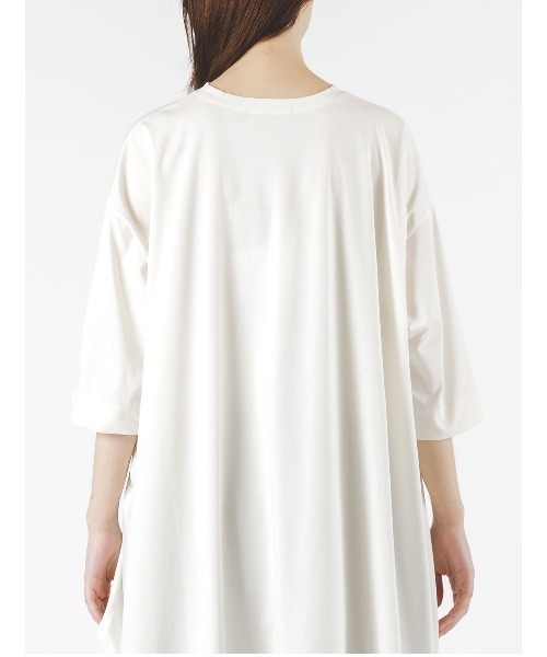 mizuiroind(ミズイロインド)の「mizuiro ind モックネックフレアチュニック(Tシャツ/カットソー・レディース・オフホワイト/ネイビー/ベージュ/ブラック・FREE)」の8枚目の写真