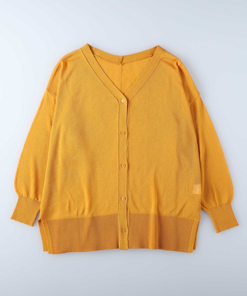 HONEYSUCKLE ROSE（ハニーサックルローズ）の「【HONEYSUCKLE ROSE】リラックスカーディガン（カーディガン/ボレロ・レディース・ブラウン/パープル/グリーン/ブラック/オレンジ/ライトベージュ/ピンク/ブルー/ダークグリーン・L/M/MEDIUM/LARGE）」の15枚目の写真