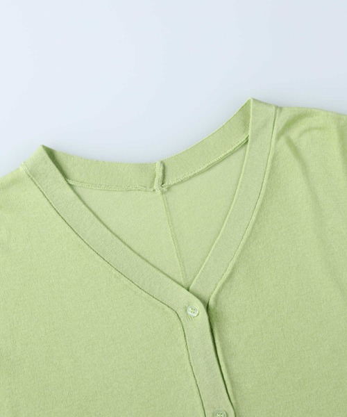 HONEYSUCKLE ROSE（ハニーサックルローズ）の「【HONEYSUCKLE ROSE】リラックスカーディガン（カーディガン/ボレロ・レディース・ブラウン/パープル/グリーン/ブラック/オレンジ/ライトベージュ/ピンク/ブルー/ダークグリーン・L/M/MEDIUM/LARGE）」の20枚目の写真