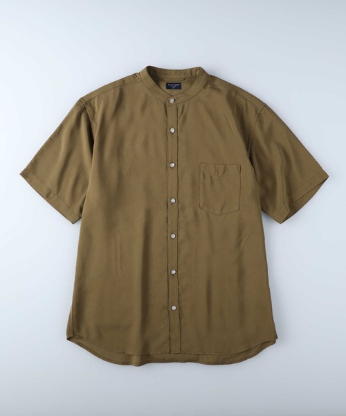 BACK NUMBER(バックナンバー)の「【接触冷感】【BACK NUMBER】「COOL」半袖スタンドシャツ(シャツ/ブラウス・メンズ・ライトベージュ/ネイビー/ベージュ・L/M/S/XL)」の21枚目の写真