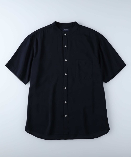 BACK NUMBER(バックナンバー)の「【接触冷感】【BACK NUMBER】「COOL」半袖スタンドシャツ(シャツ/ブラウス・メンズ・ライトベージュ/ネイビー/ベージュ・L/M/S/XL)」の20枚目の写真