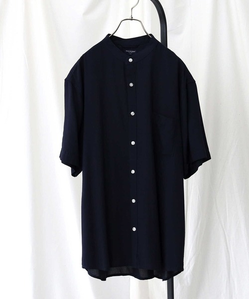 BACK NUMBER(バックナンバー)の「【接触冷感】【BACK NUMBER】「COOL」半袖スタンドシャツ(シャツ/ブラウス・メンズ・ライトベージュ/ネイビー/ベージュ・L/M/S/XL)」の19枚目の写真