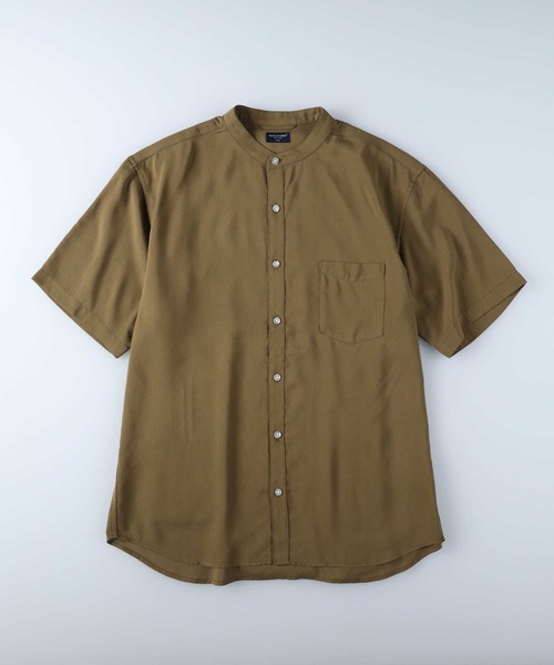 BACK NUMBER(バックナンバー)の「【接触冷感】【BACK NUMBER】「COOL」半袖スタンドシャツ(シャツ/ブラウス・メンズ・ライトベージュ/ネイビー/ベージュ・L/M/S/XL)」の14枚目の写真