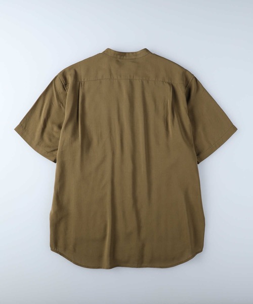 BACK NUMBER(バックナンバー)の「【接触冷感】【BACK NUMBER】「COOL」半袖スタンドシャツ(シャツ/ブラウス・メンズ・ライトベージュ/ネイビー/ベージュ・L/M/S/XL)」の13枚目の写真