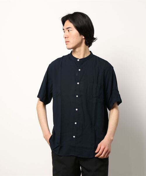 BACK NUMBER(バックナンバー)の「【接触冷感】【BACK NUMBER】「COOL」半袖スタンドシャツ(シャツ/ブラウス・メンズ・ライトベージュ/ネイビー/ベージュ・L/M/S/XL)」の8枚目の写真