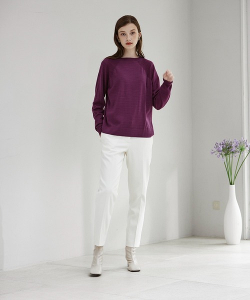 INED CLARO（イネドクラロ）の「ウールカシミヤクルーネックニット（ニット/セーター・レディース・ボルドー/マスタード/グリーン/ホワイト・フリー）」の13枚目の写真