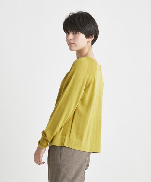 INED CLARO（イネドクラロ）の「ウールカシミヤクルーネックニット（ニット/セーター・レディース・ボルドー/マスタード/グリーン/ホワイト・フリー）」の19枚目の写真