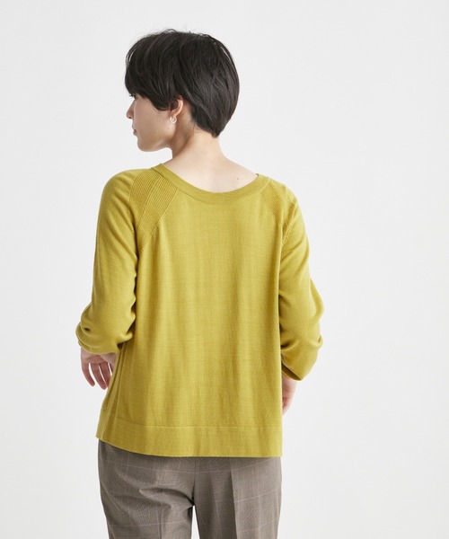 INED CLARO（イネドクラロ）の「ウールカシミヤクルーネックニット（ニット/セーター・レディース・ボルドー/マスタード/グリーン/ホワイト・フリー）」の21枚目の写真