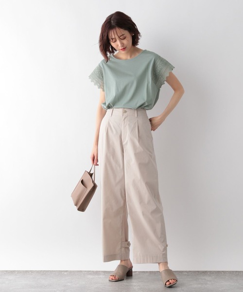 GLOBAL WORK(グローバルワーク)の「快適袖レースプルオーバー/279700(Tシャツ/カットソー・レディース・ブラック/オフホワイト/ミント・MEDIUM/LARGE)」の14枚目の写真