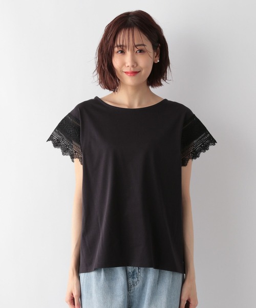 GLOBAL WORK(グローバルワーク)の「快適袖レースプルオーバー/279700(Tシャツ/カットソー・レディース・ブラック/オフホワイト/ミント・MEDIUM/LARGE)」の18枚目の写真