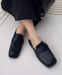 me+em select | スクエアトゥローファーモダンミュールサンダル(サンダル)