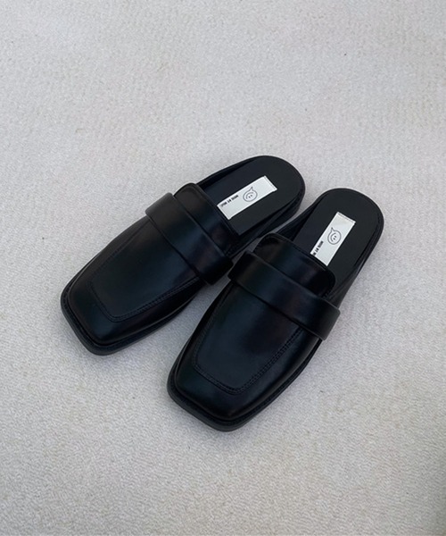 me+em select（ミームセレクト）の「スクエアトゥローファーモダンミュールサンダル（サンダル・レディース・アイボリー/ブラウン/ブラック・37/39/38）」の14枚目の写真