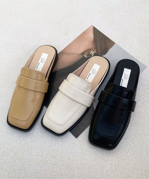 me+em select（ミームセレクト）の「スクエアトゥローファーモダンミュールサンダル（サンダル・レディース・アイボリー/ブラウン/ブラック・37/39/38）」の20枚目の写真