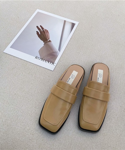 me+em select（ミームセレクト）の「スクエアトゥローファーモダンミュールサンダル（サンダル・レディース・アイボリー/ブラウン/ブラック・37/39/38）」の18枚目の写真