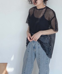 AS KNOW AS plus | ●メッシュなビッグTシャツ(Tシャツ/カットソー)