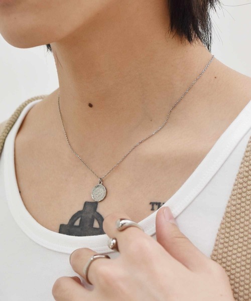 LHME(エルエイチエムイー)の「【WEB限定】”Gleam”コインネックレス/フラワー/サージカルステンレス(金属アレルギー対応)【LHME / エルエイチエムイー】(ネックレス・レディース・シルバー/ゴールド・45cm)」の17枚目の写真